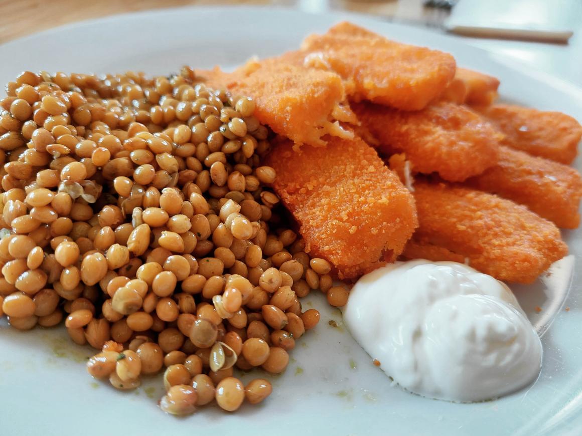 Selbstgemachte Fischstäbchen