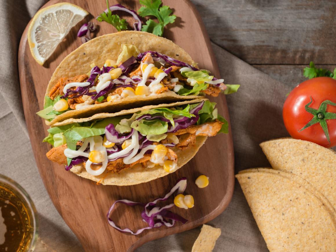 Mexicanische Burritos mit Poulet und Gemüse