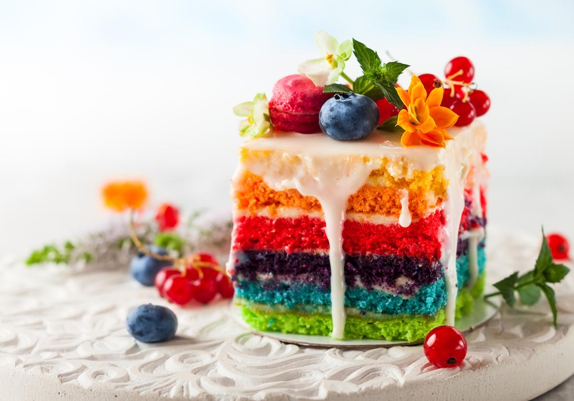 Regenbogenkuchen