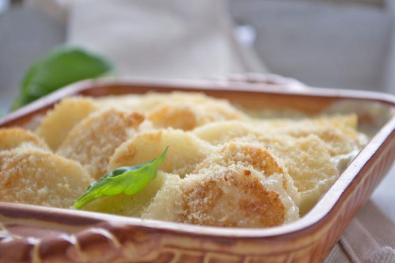 Gebackene Gnocchi in Käsesauce