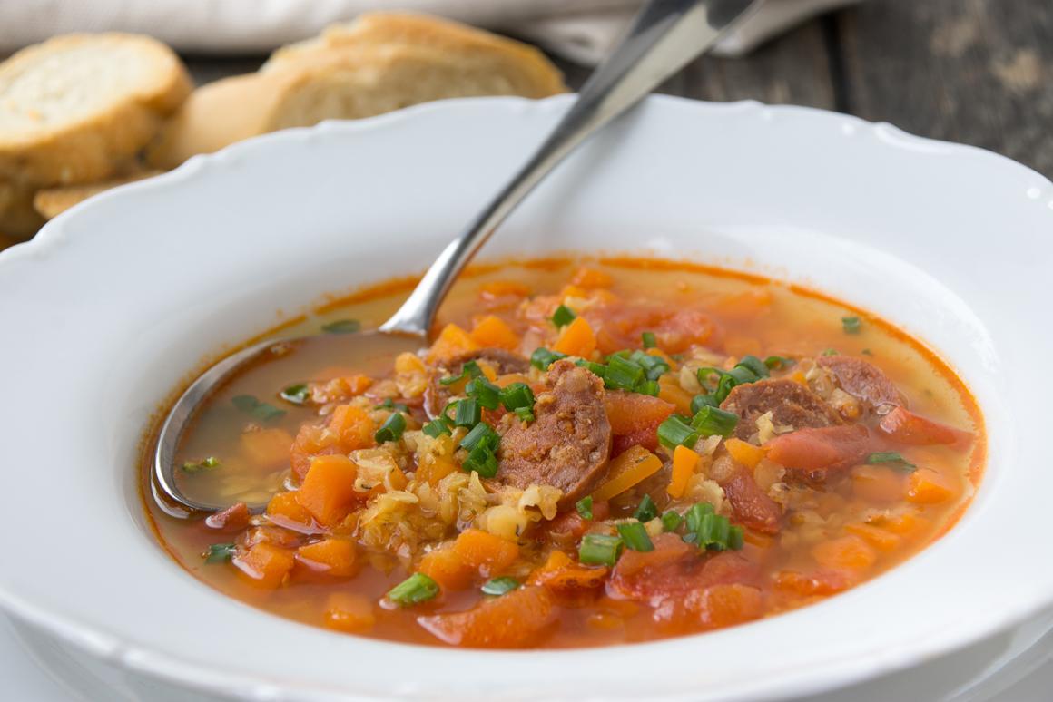 Linseneintopf mit Chorizo