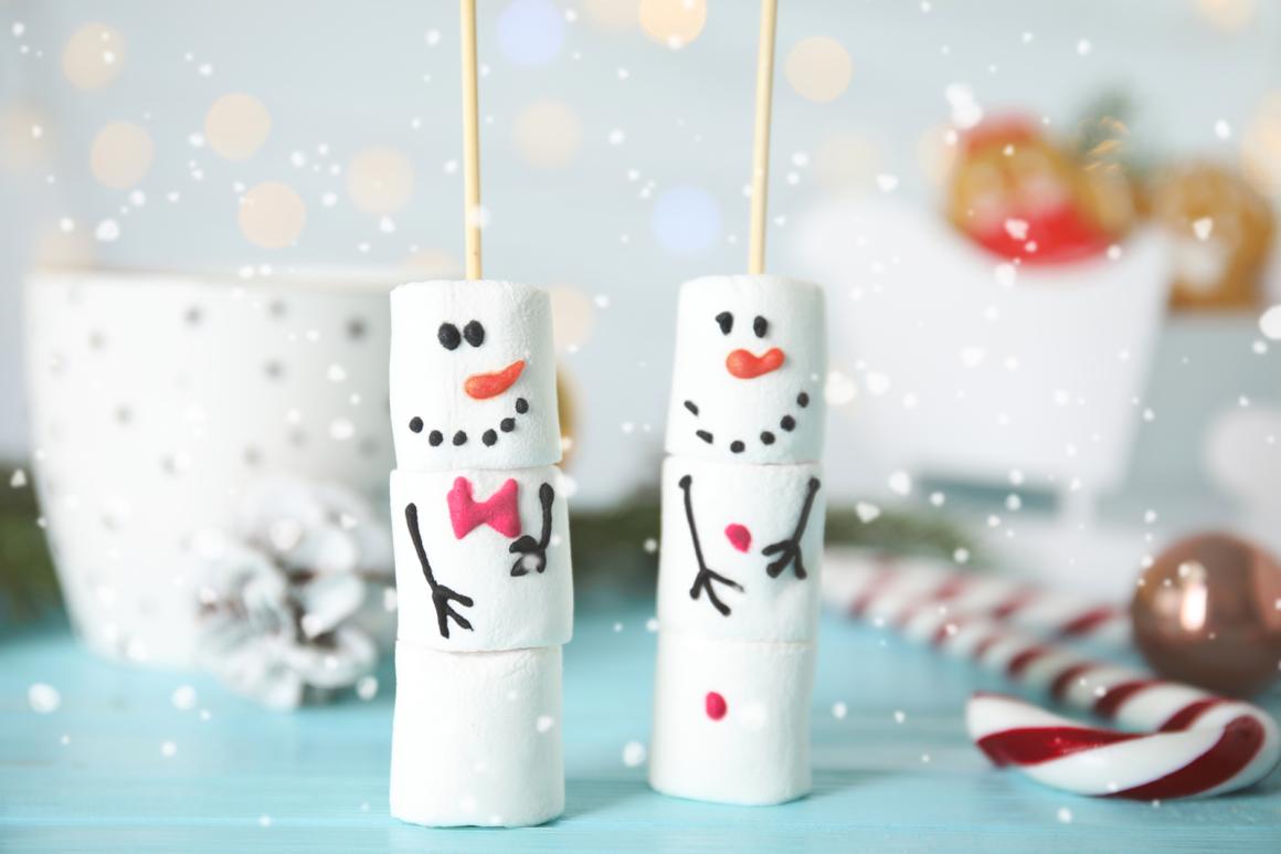 Marshmallow-Schneemänner