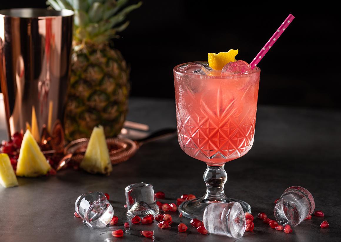 Winterliche Malibu-Bowle