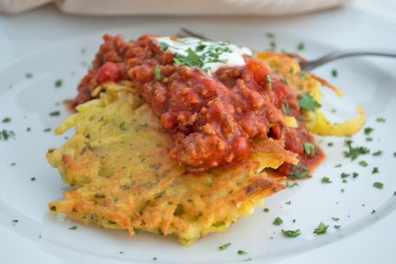 Kartoffelpuffer mit Hackfleisch