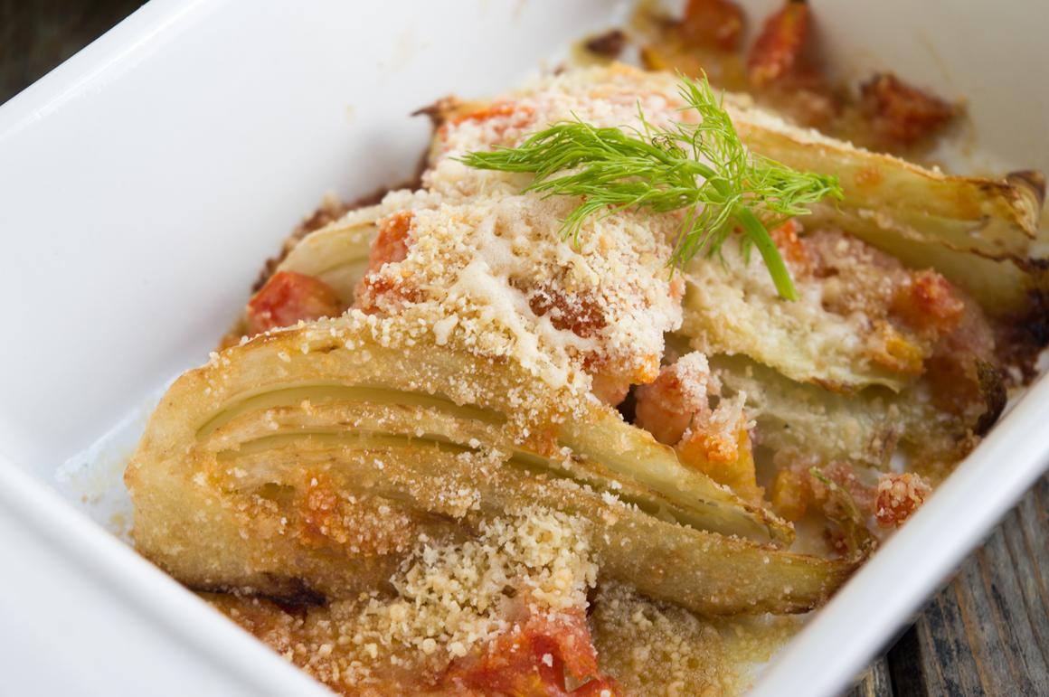 Gratinierter Fenchel mit Tomaten