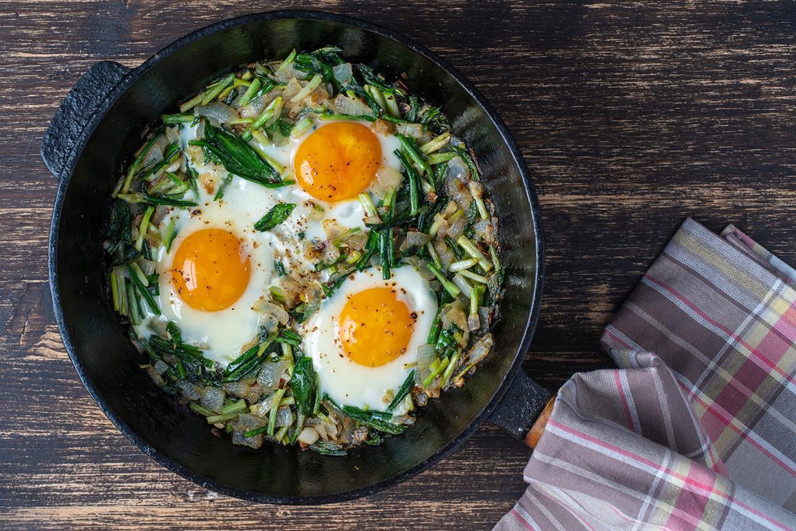 Grüne Shakshuka