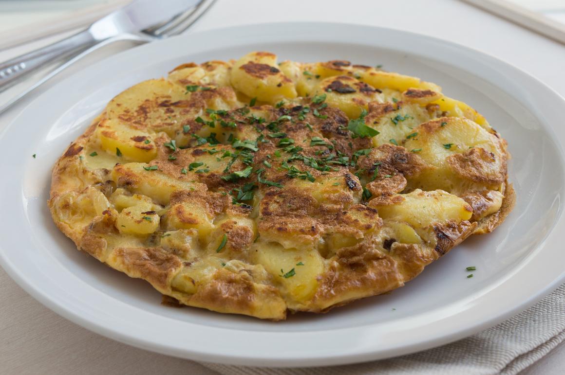 Tortilla mit Schinken