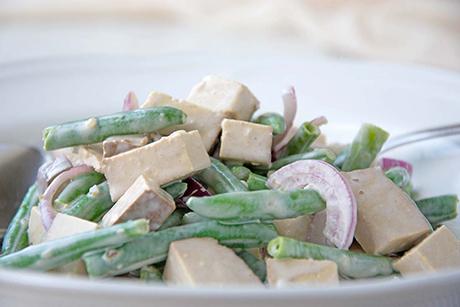 Leichter grüner Bohnensalat