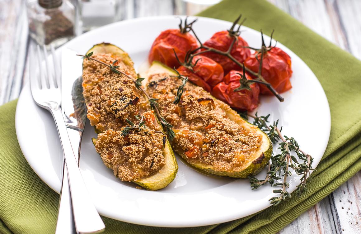 Gefüllte Zucchetti mit Amaranth