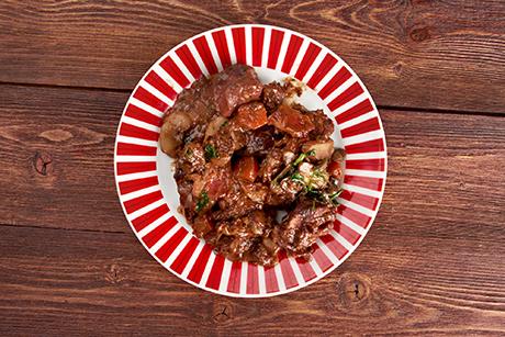 Rindsgeschnetzeltes mit Schabziger-Sauce