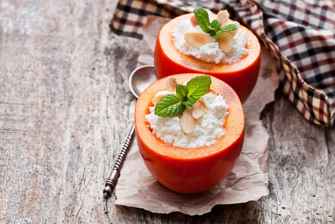 Gefüllte Kaki - Rezept