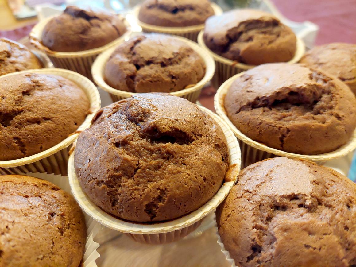 Einfache Kakaomuffins