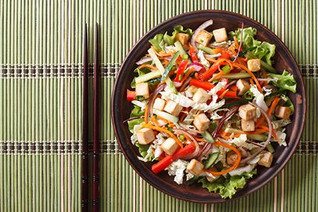 Dinkelsalat mit Tofu