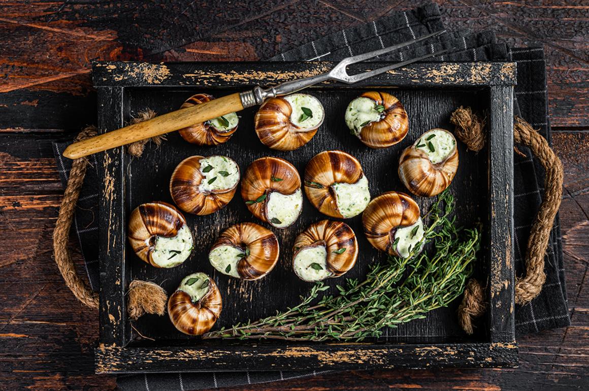 Weinbergschnecken mit Kräuterbutter - Rezept