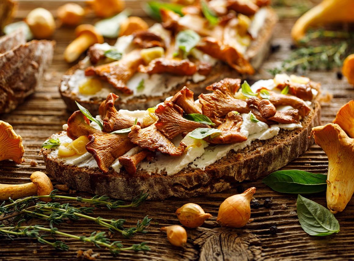 Bruschetta mit Pfifferlingen