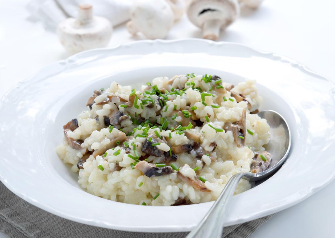 Pilzrisotto mit Weisswein