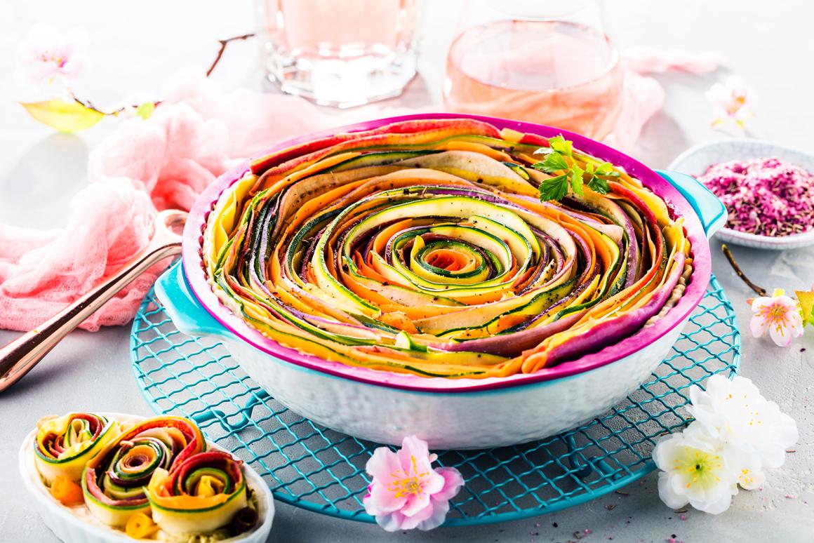 Spiralförmige Gemüsetorte