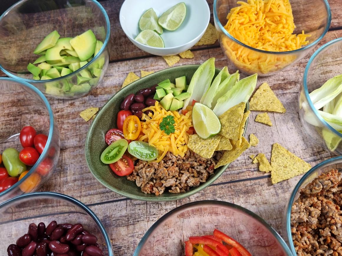Taco Bowl mit Nachos