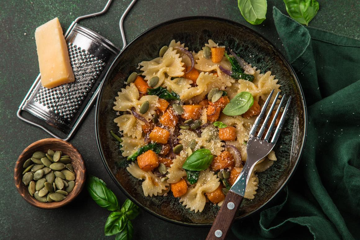 Kürbis-Farfalle