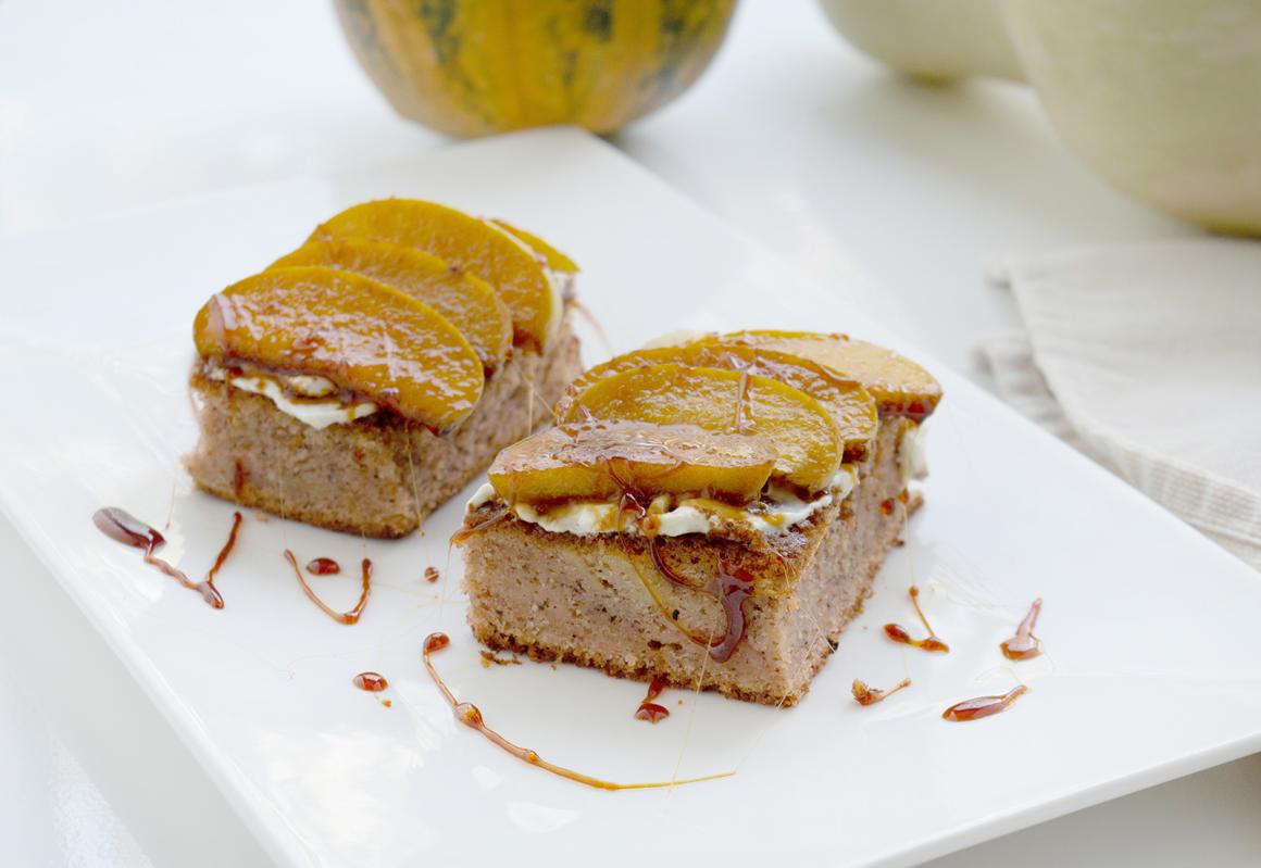 Kürbiskuchen mit Äpfeln