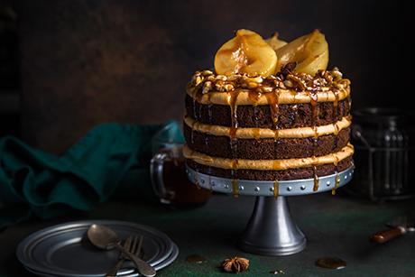 Schokoladen-Rahm-Birnen-Torte