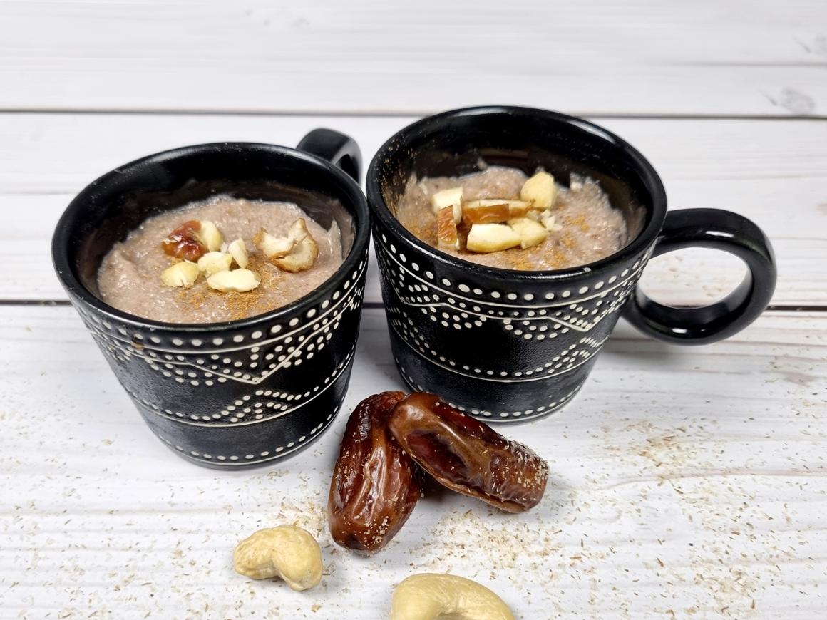 Flohsamenschalen-Pudding