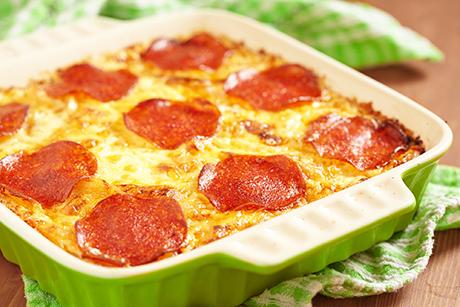 Salami-Kartoffelgratin