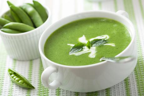 Feine Erbsencremesuppe