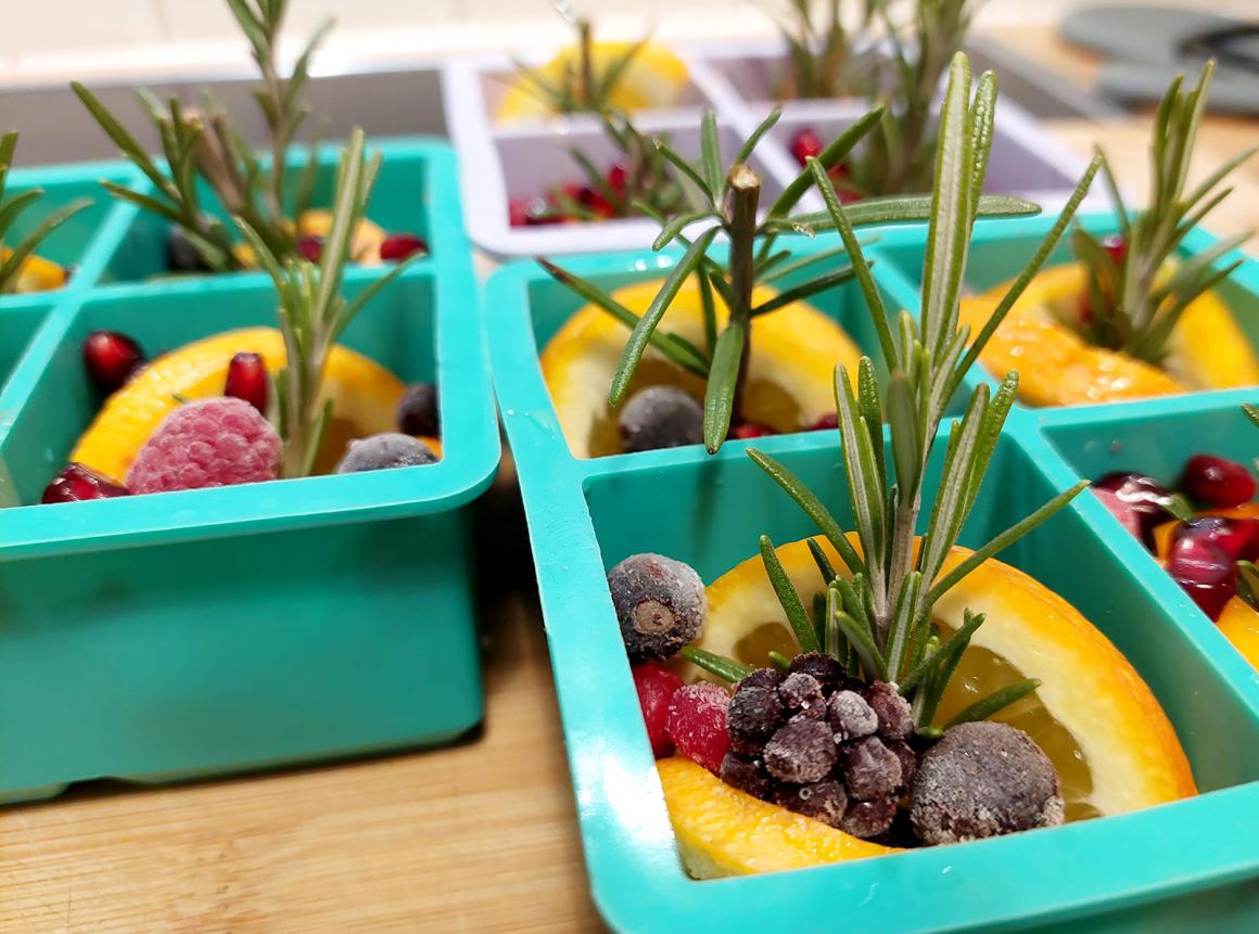 Weihnachts-Eiswürfel - Rezept