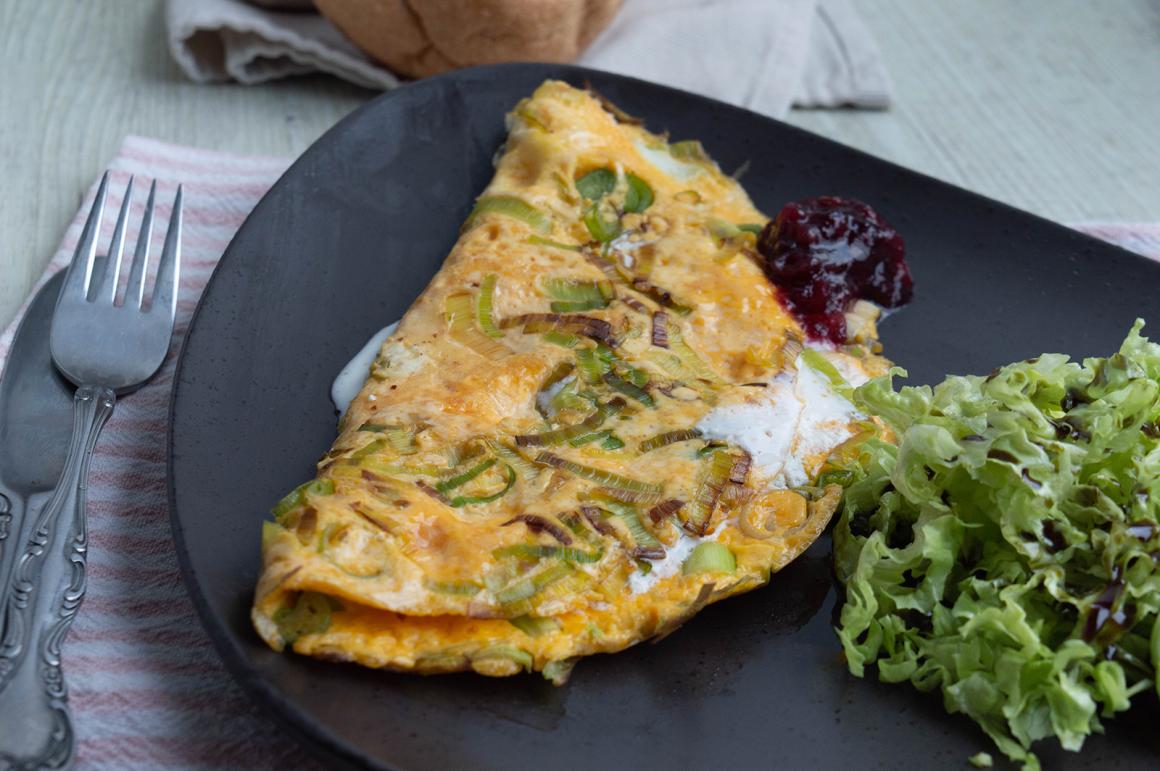 Ziegenkäse-Omeletten
