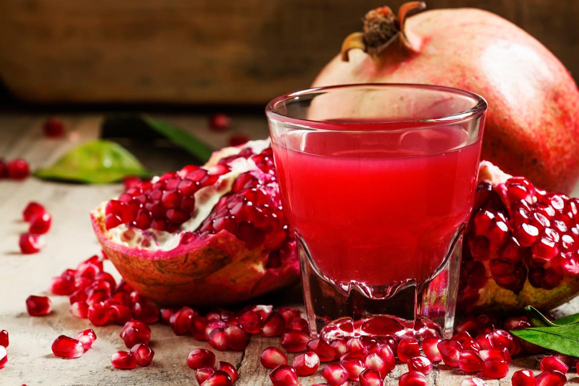 Granatapfel-Shot mit Ingwer
