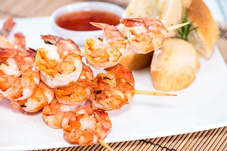 Riesencrevetten-Grillspiess