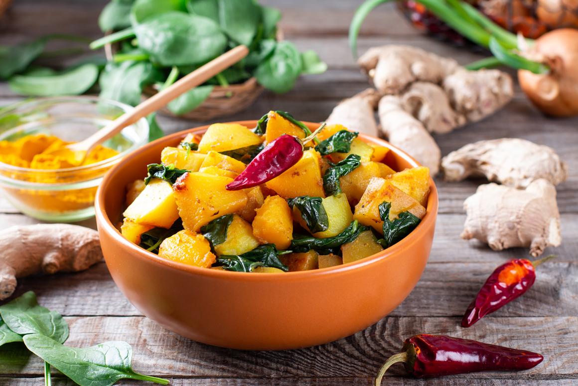 Aloo-Palak - Spinat-Kartoffel-Curry