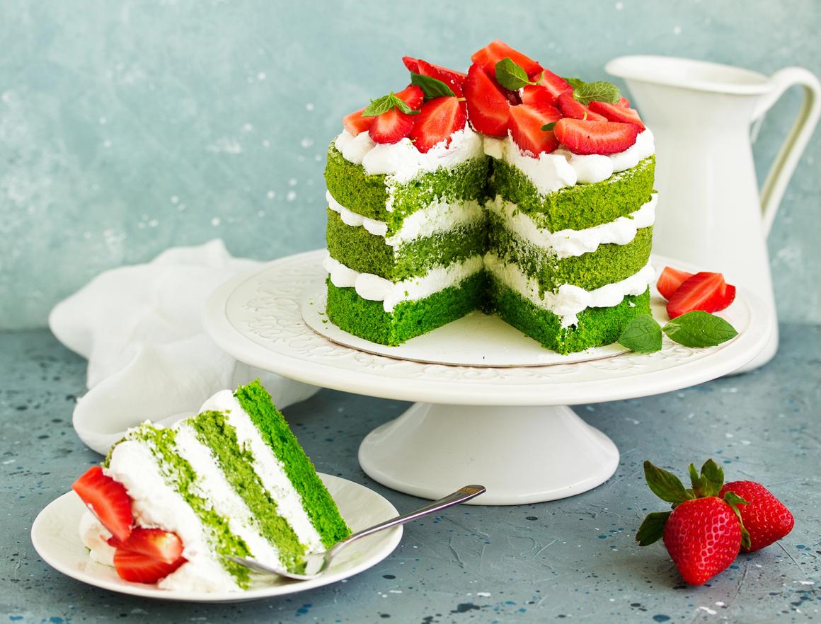 Spinat-Erdbeer-Kuchen