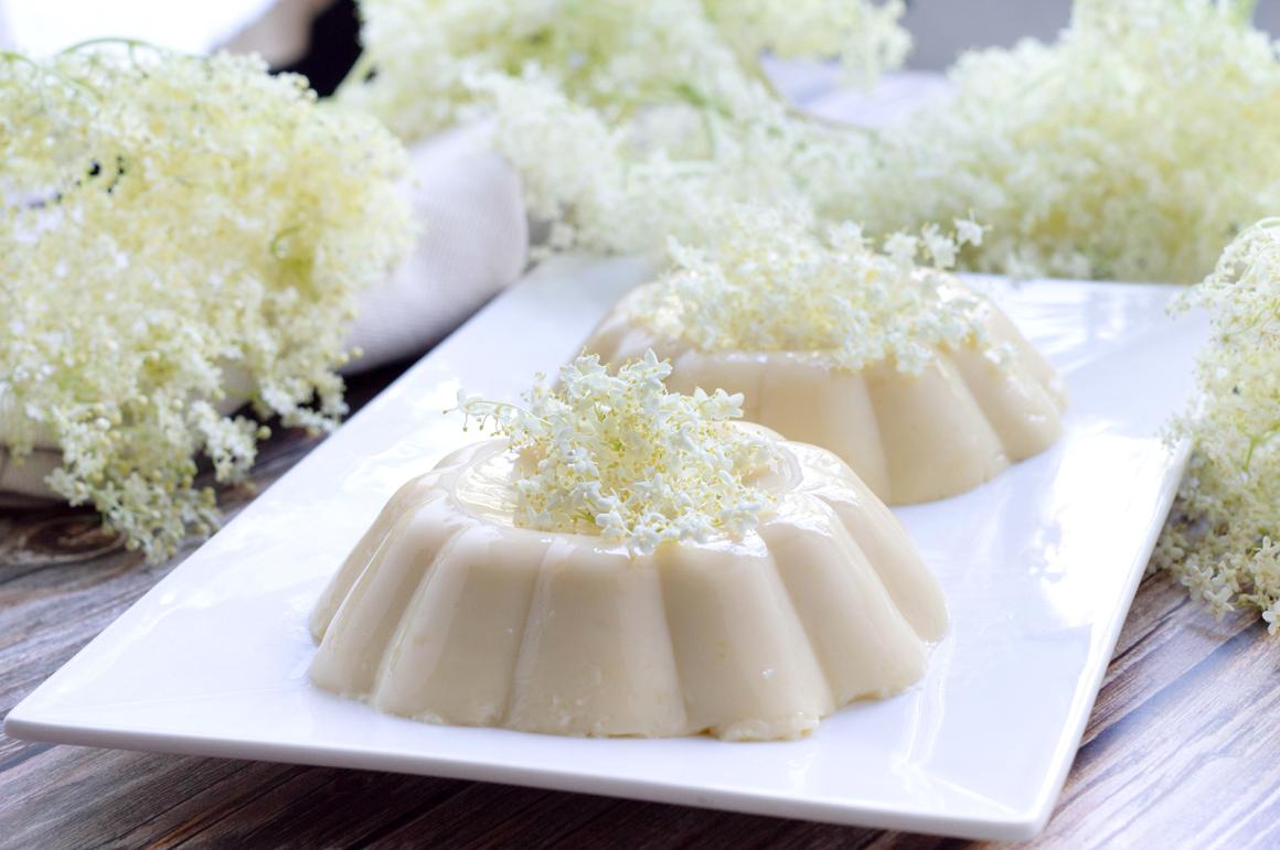 Holunderblüten Pudding