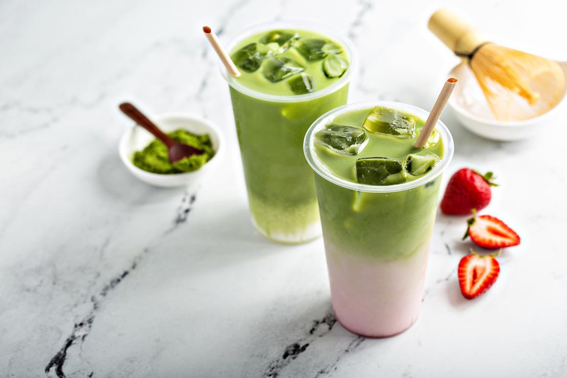 Kalter Matcha-Latte