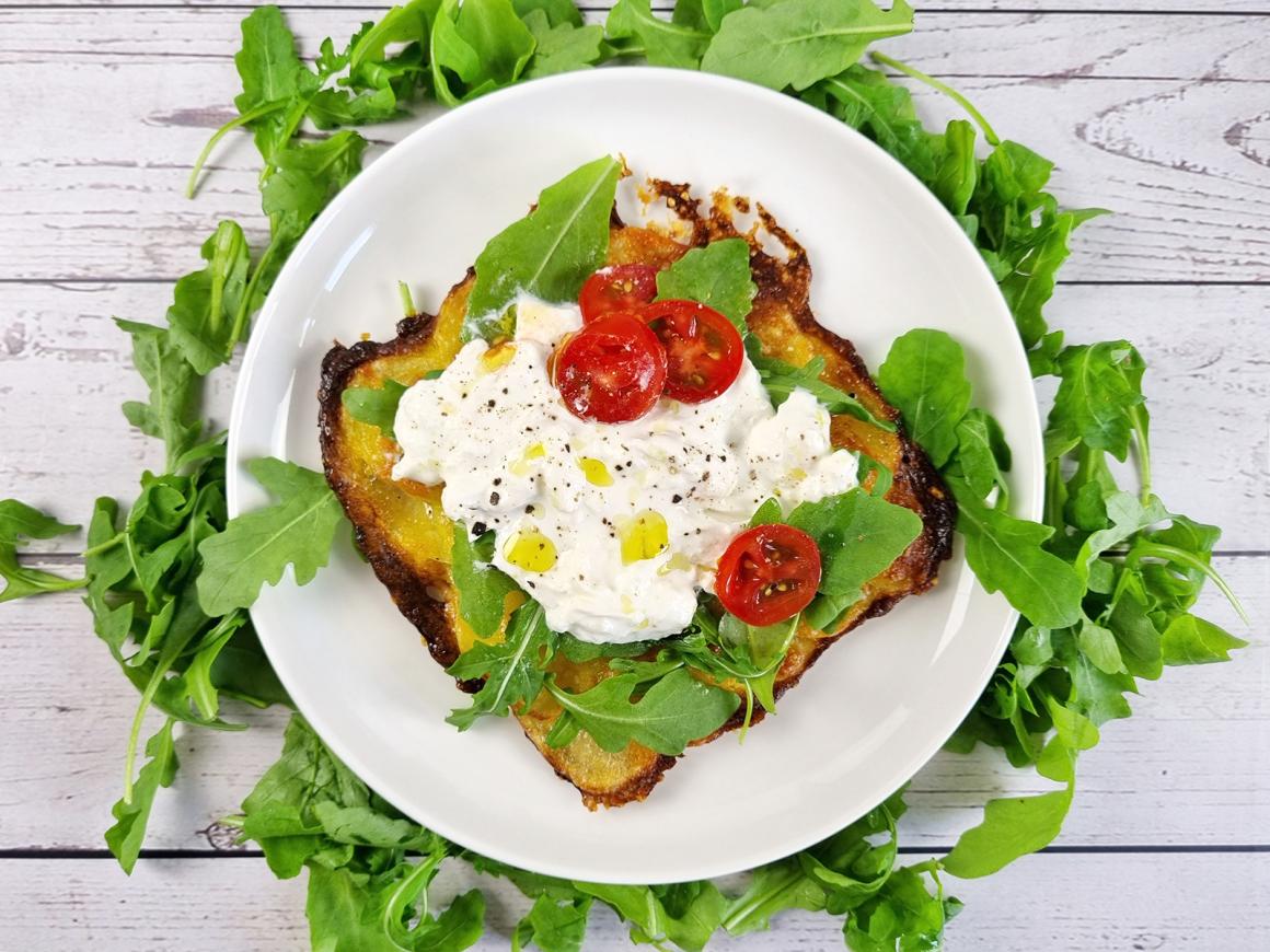 Kartoffel-Rösti mit Burrata