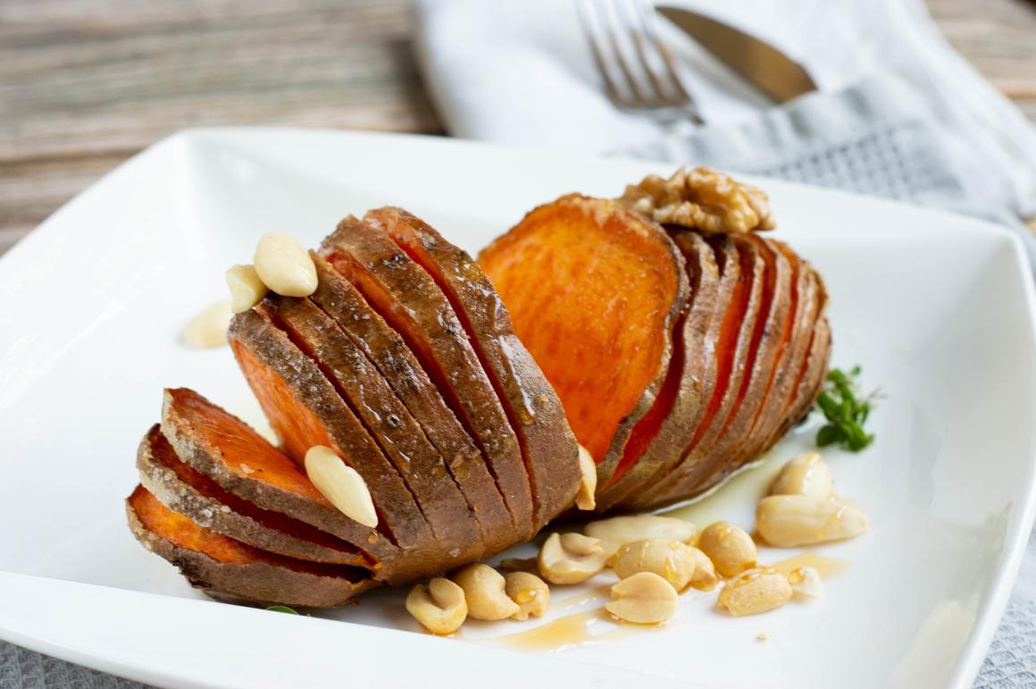 Weihnachtliche Süsskartoffeln mit Nüsse