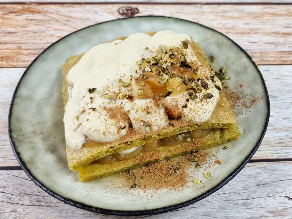 Apfeltiramisu mit Kürbiskernen - Rezept