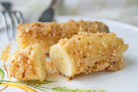Caramelisierte Baby-Bananen