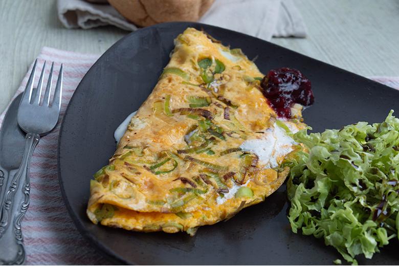 Ziegenkäse-Omeletten