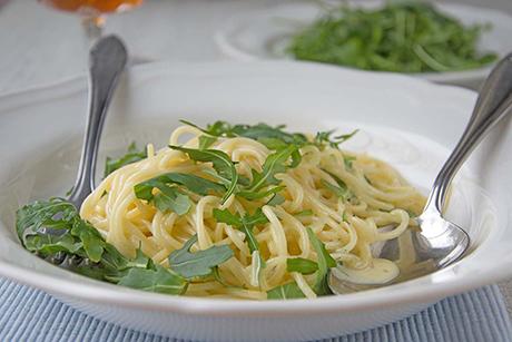 Spaghetti mit Frischkäse-Sauce