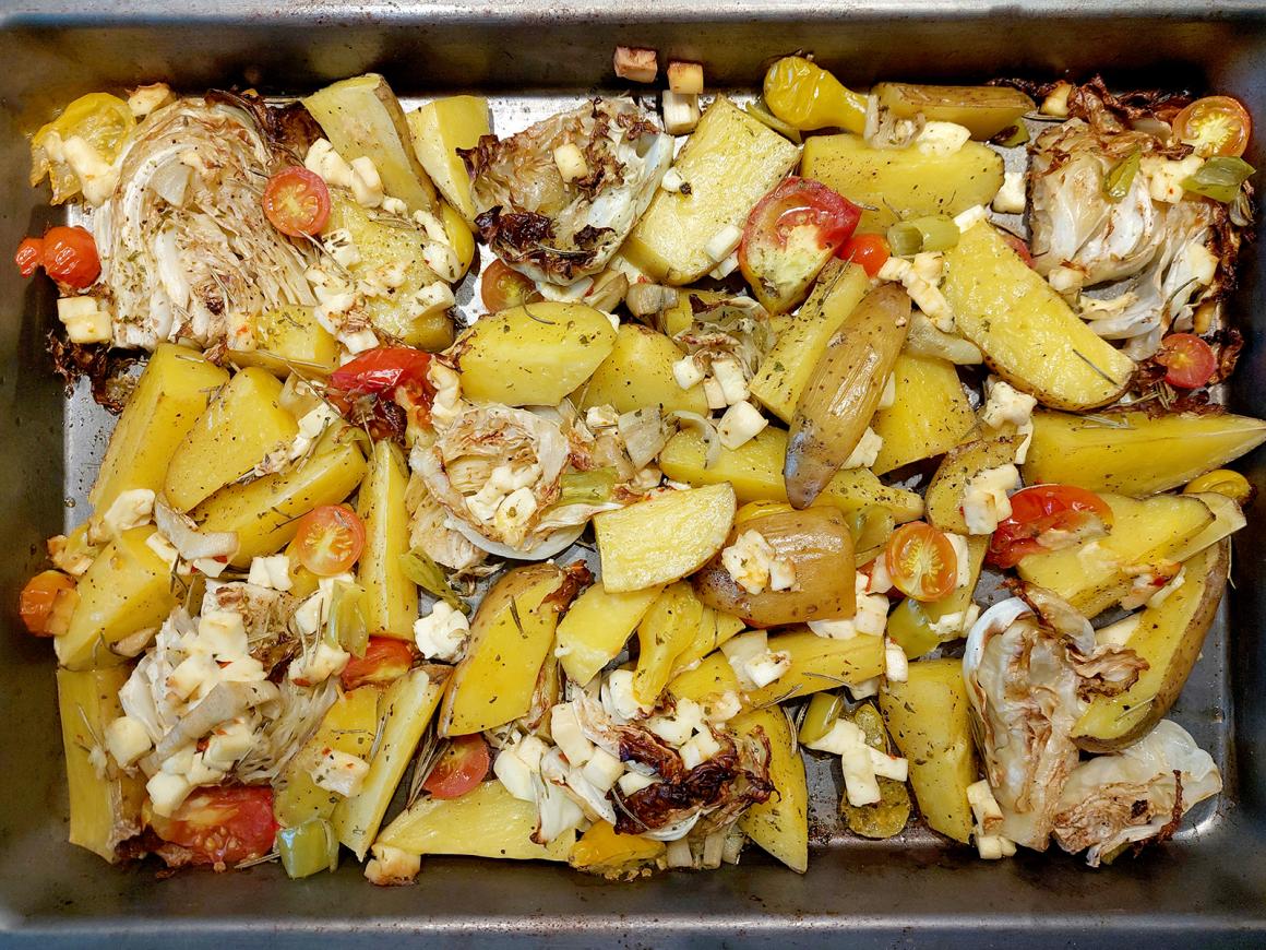 Herbstliches Ofengemüse mit Feta