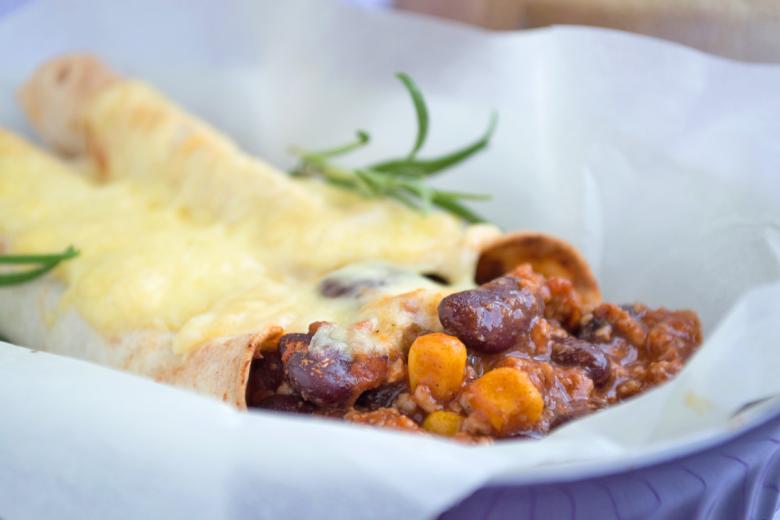 Feurige Hackfleisch Tortillas