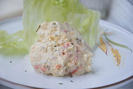 Eiersalat mit Lachs