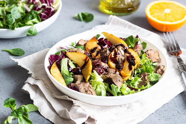 Warmer Salat mit Leber