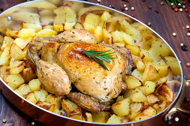 Österreichisches Brathendl mit Kartoffeln