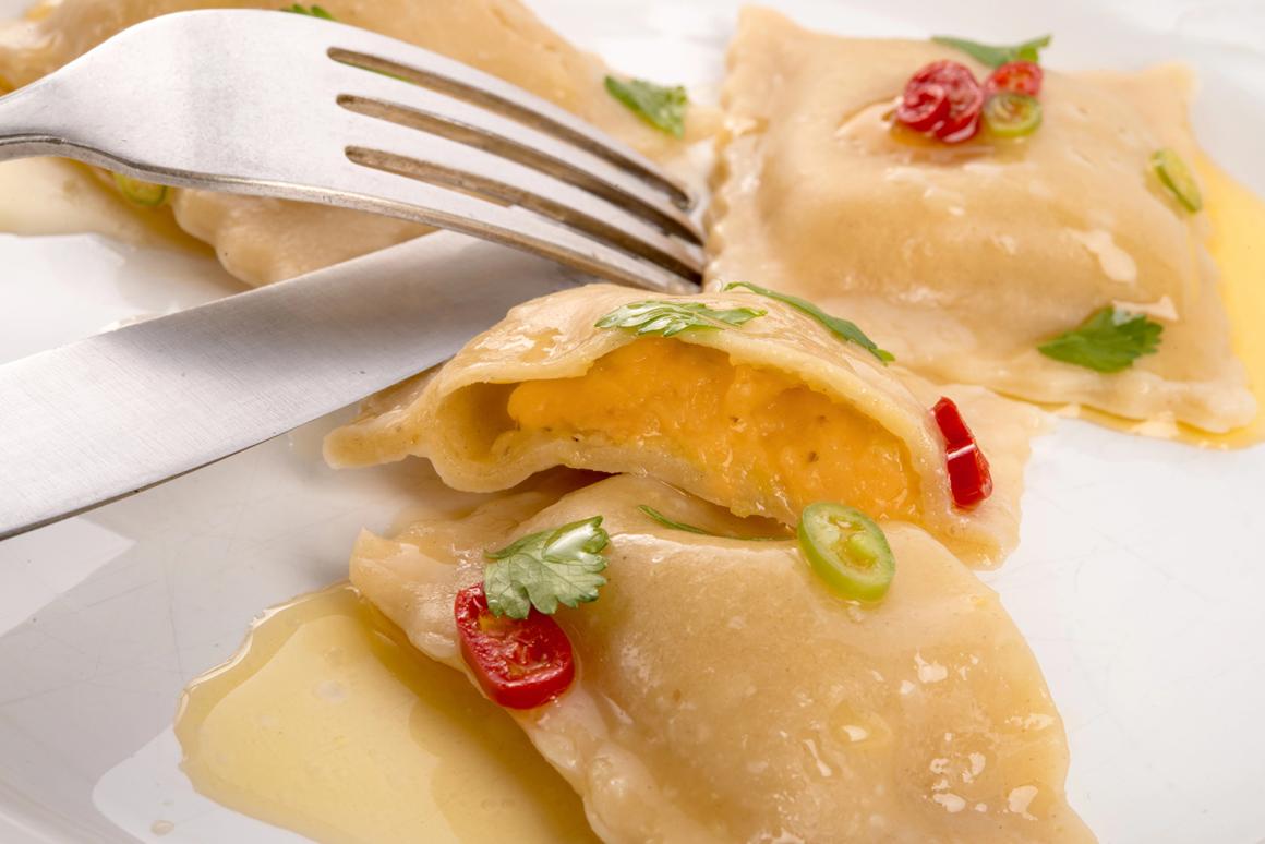 Ravioli mit Butternuss-Füllung