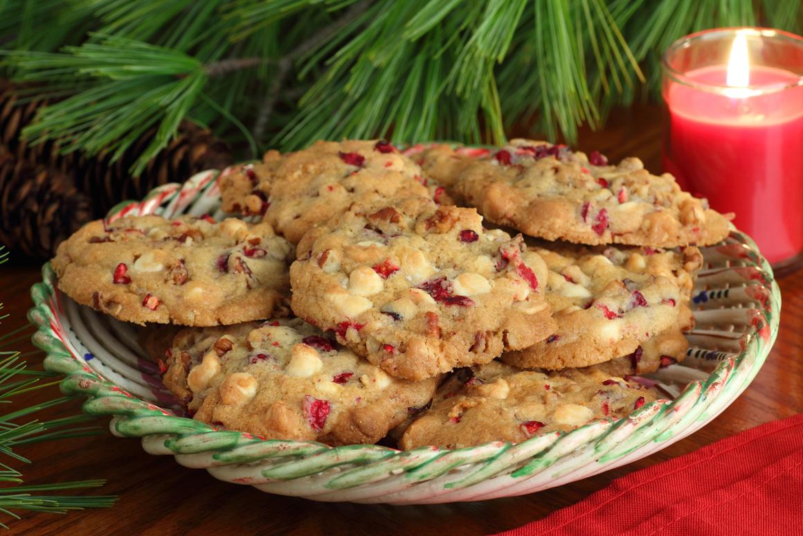 Cranberry-Cookies mit weisser Schokolade