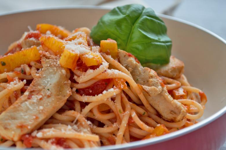 Spaghetti mit Poulet